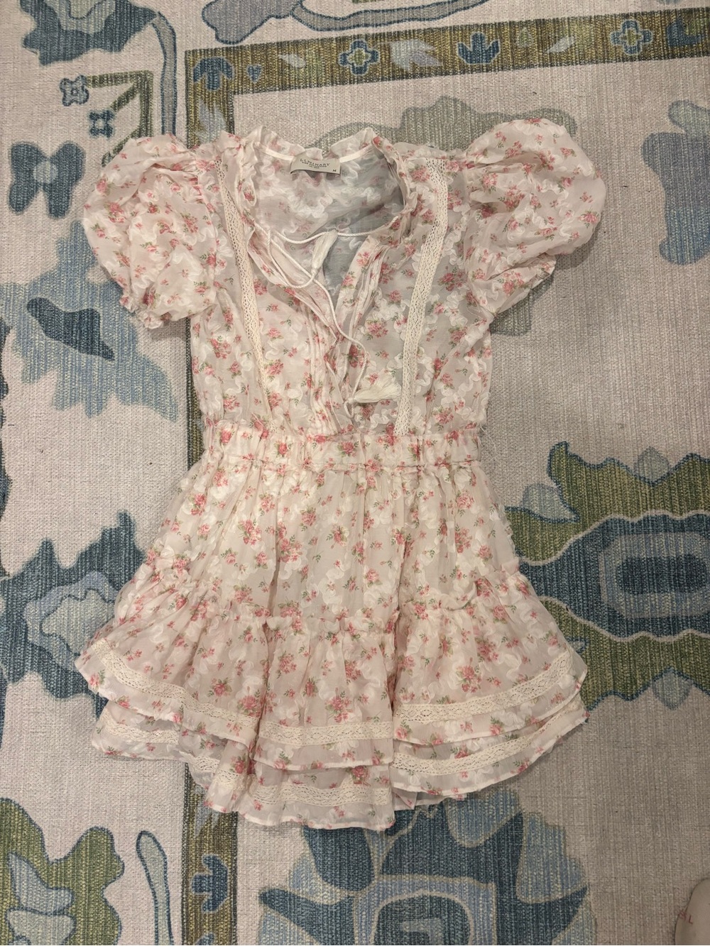 Floral Ruffle Mini Dress - Pink Floral